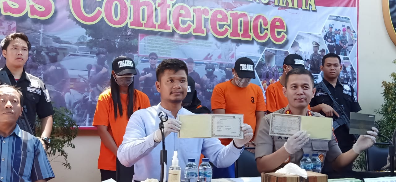 Sat Reskrim Polresta Bandara Soekarno Hatta Ungkap Kasus Jual Beli BPKB Hasil Kejahatan