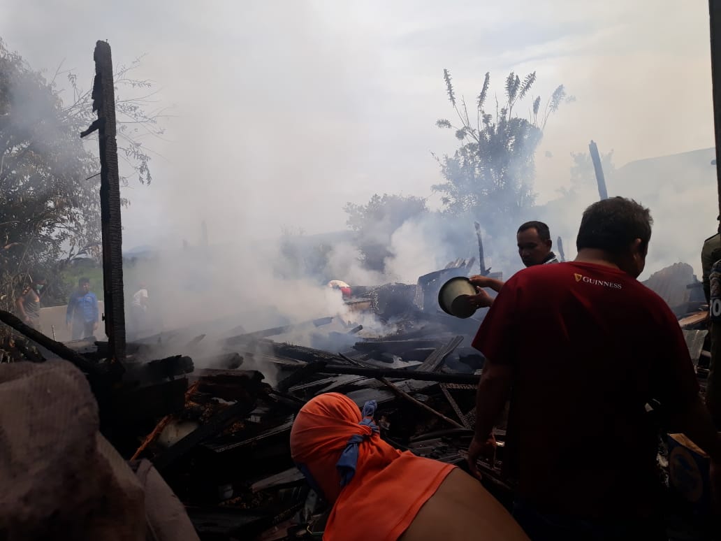 Permintaannya Di Tolak”Rumah Sendiri Di Bakar” Sanggam Hutagalung Di Duga Alami Gangguan Jiwa