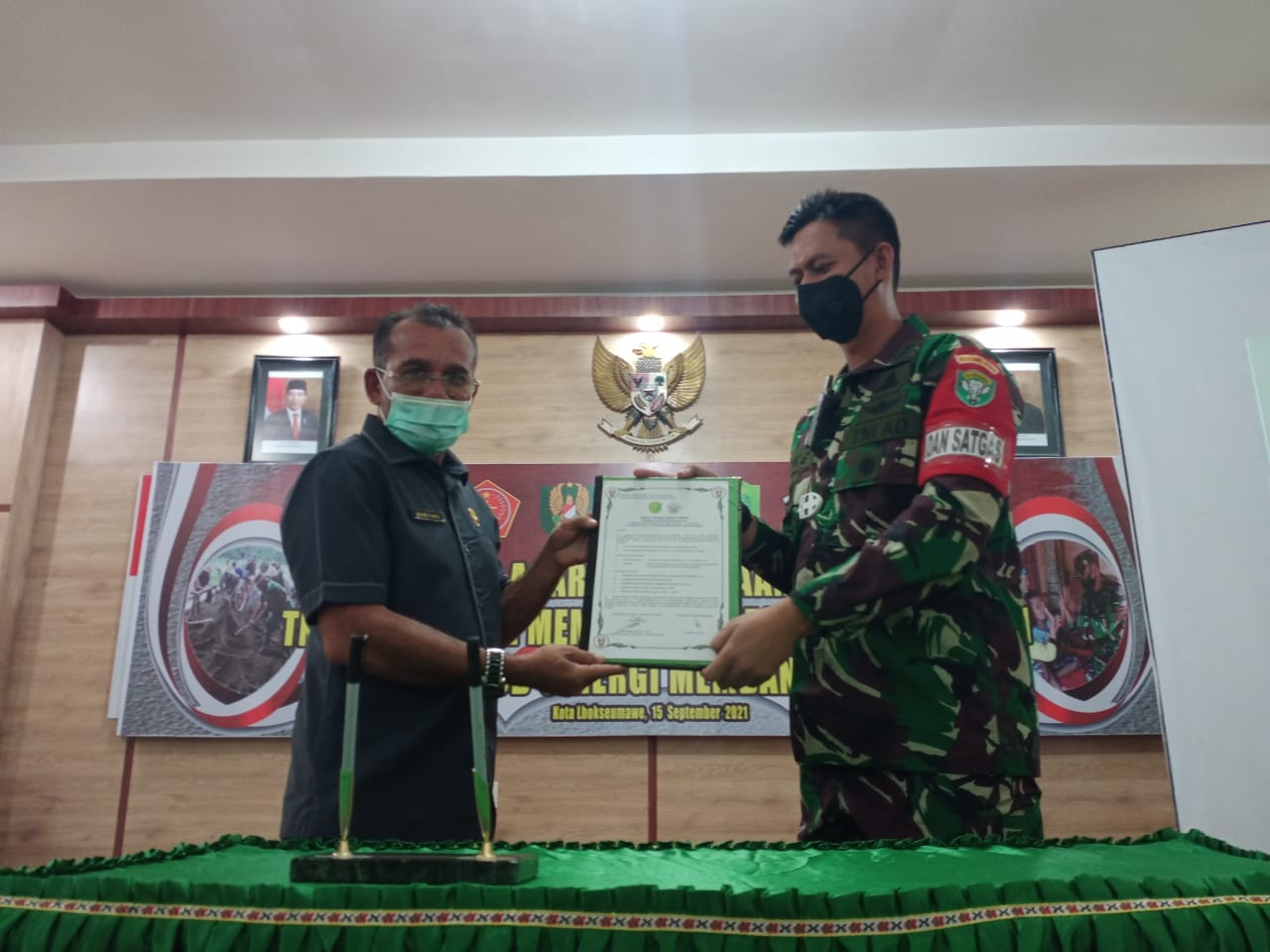 Kodim 0103/Aceh Utara di Kecamatan Muara Satu (Poskota.net/Dok Ist)