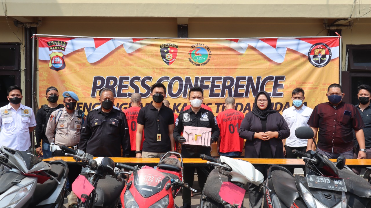 Press Conference Hasil Ops Jaran Maung 2021 Polres Cilegon
