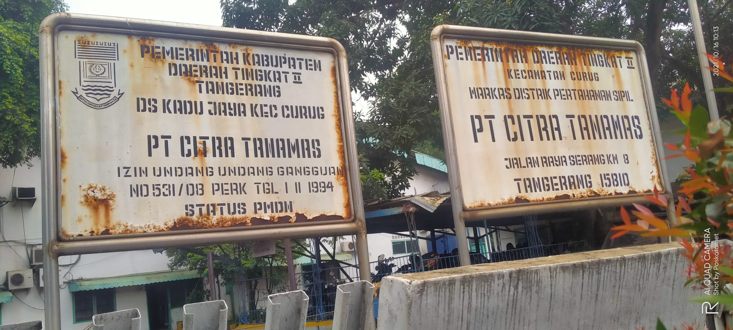 Diduga PT Citra Tanamas Membuang Air Limbah B3 Ke Solokan dan Membanjiri Jalan Raya