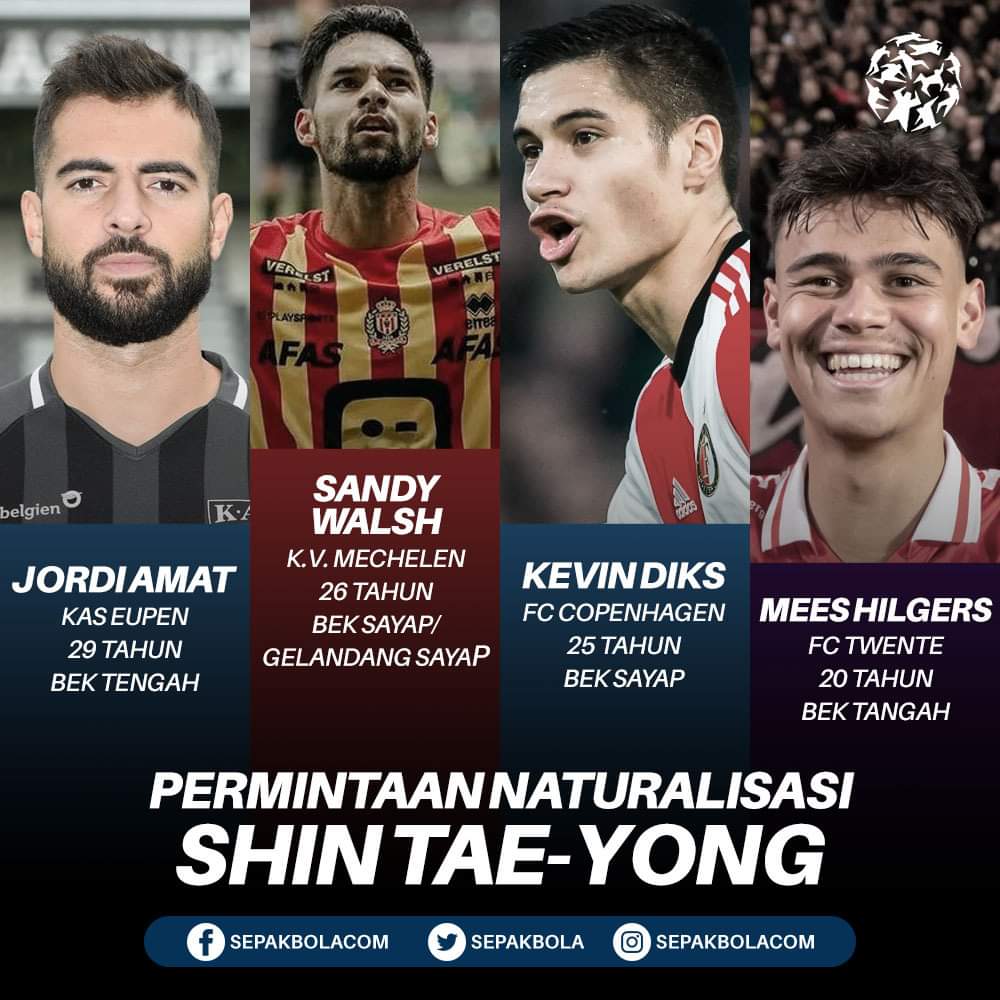 Empat Nama Pemain Keturunan Untuk Bisa Diproses dan Segera Memperkuat Tim Merah-Putih Oleh Shin Tae-yong