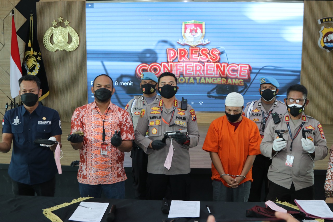 Polresta Tangerang Ringkus Pelaku Curanmor Bersenjatakan Senpi Rakitan