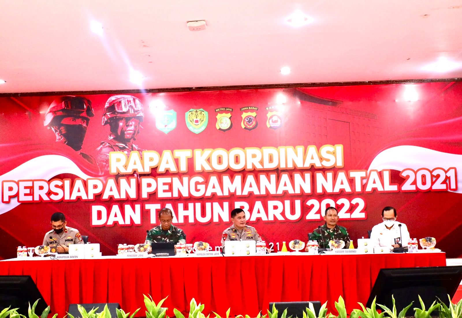Wakapolda Banten Hadiri Rakor Persiapan Natal 2021 dan Tahun Baru 2022