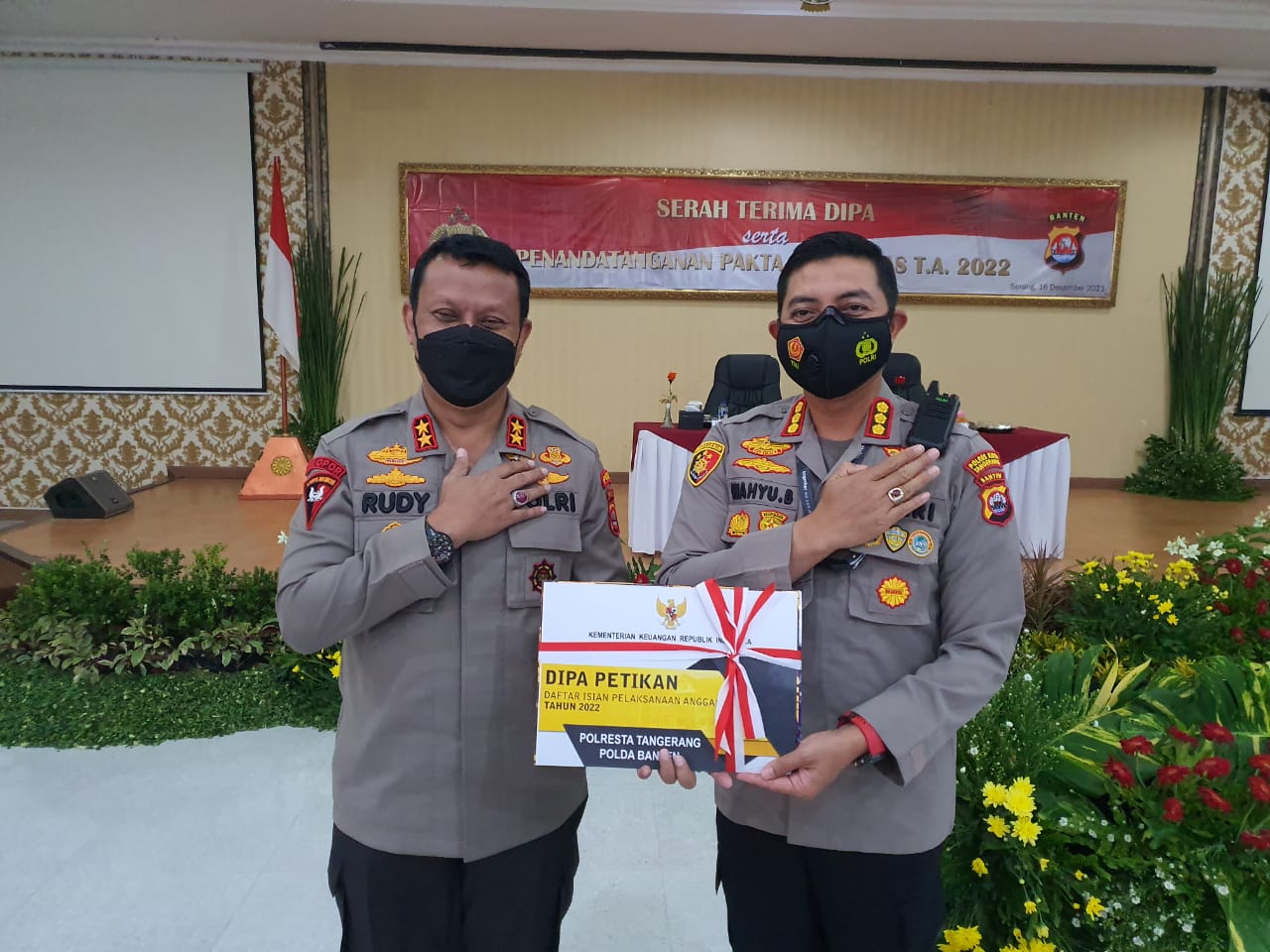 Kapolresta Tangerang Tanda Tangani Pakta Integritas Terima DIPA 2022
