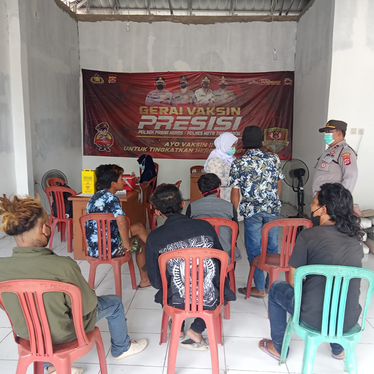 Polsek Pasarkemis Polresta Tangerang Percepat Hard Immunity Terus Buka Gerai Vaksin Presisi