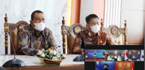 Wakil Walikota Pariaman Ikuti Vidcon Launching Inpres Nomor 1 Tahun 2022