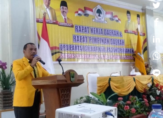 DPD Golkar Padang Pariaman Hadiri Rakerda dan Rapimda, Asmadi Tekankan Jalin Silaturahmi