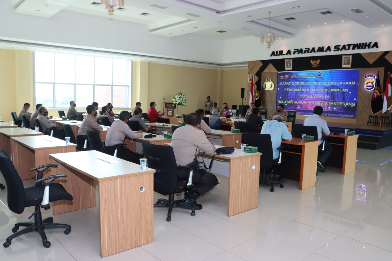 Pelihara Kamtibmas Objek Vital, Polresta Tangerang Gelar Rapat Koordinasi