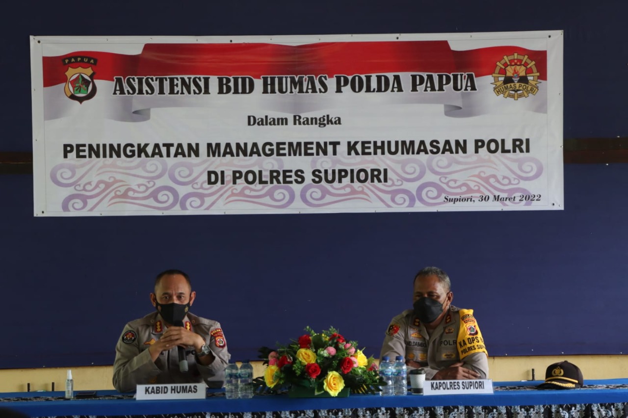 Tingkatkan Kemampuan Kehumasan, Bidang Humas Polda Papua Gelar Asistensi di Polres Supiori