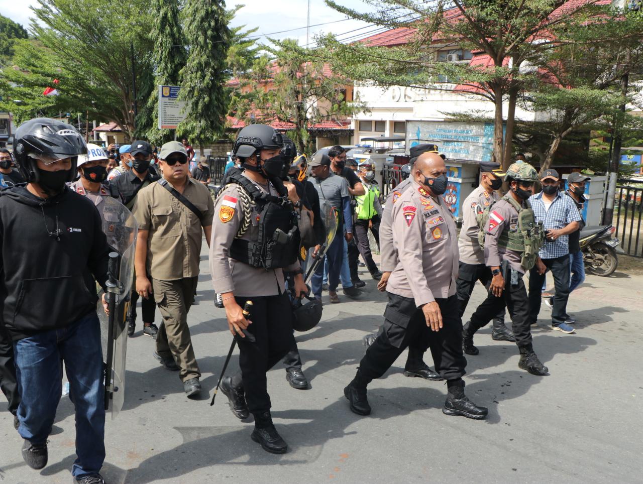 Kapolda Turun Langsung Pantau Aksi Demo di Jayapura