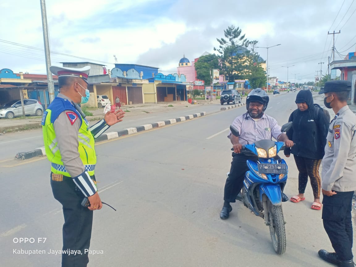 Guna Menekan Kasus Curanmor, Polres Jayawijaya Laksanakan Patroli dan Pengaturan Jalan