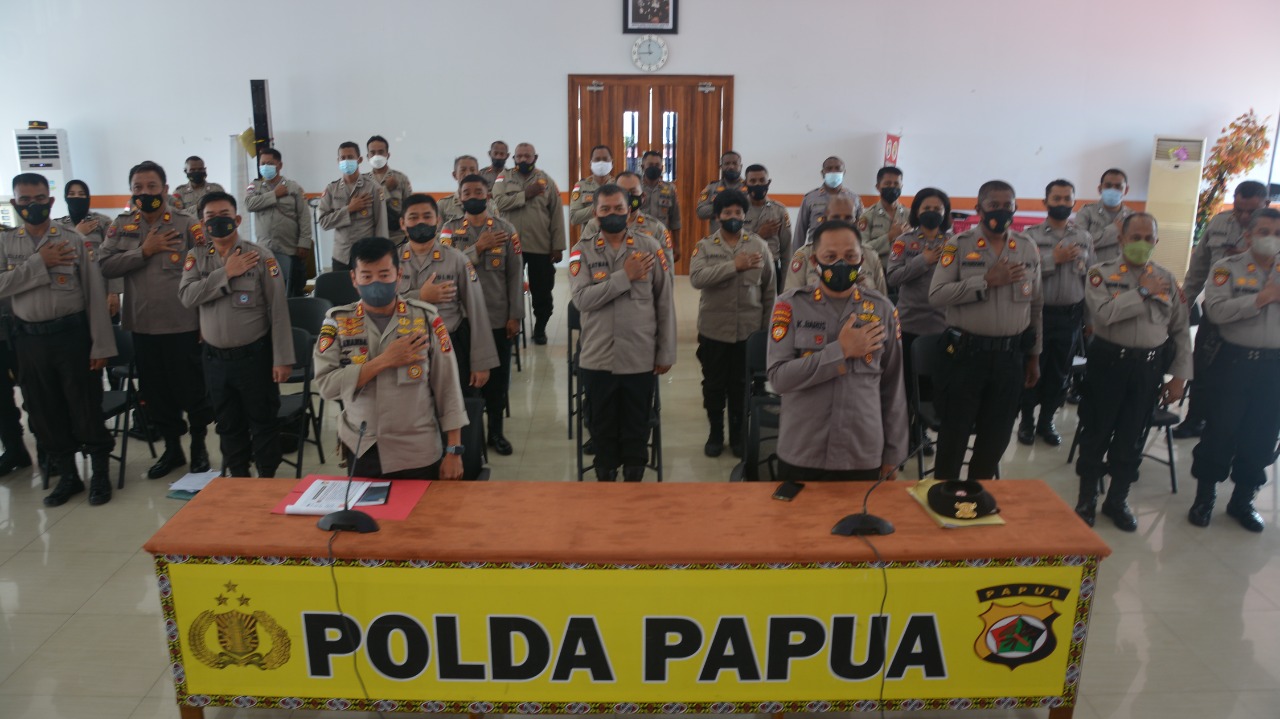 Dit Samapta dan Dit Pamobvit Polda Papua Menggelar Rakernis Korshabara Baharkam Polri TA 2022