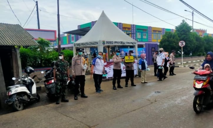 Sebanyak 8 Personil Koramil Pasar Kemis di Pospam Lebaran Idul Fitri