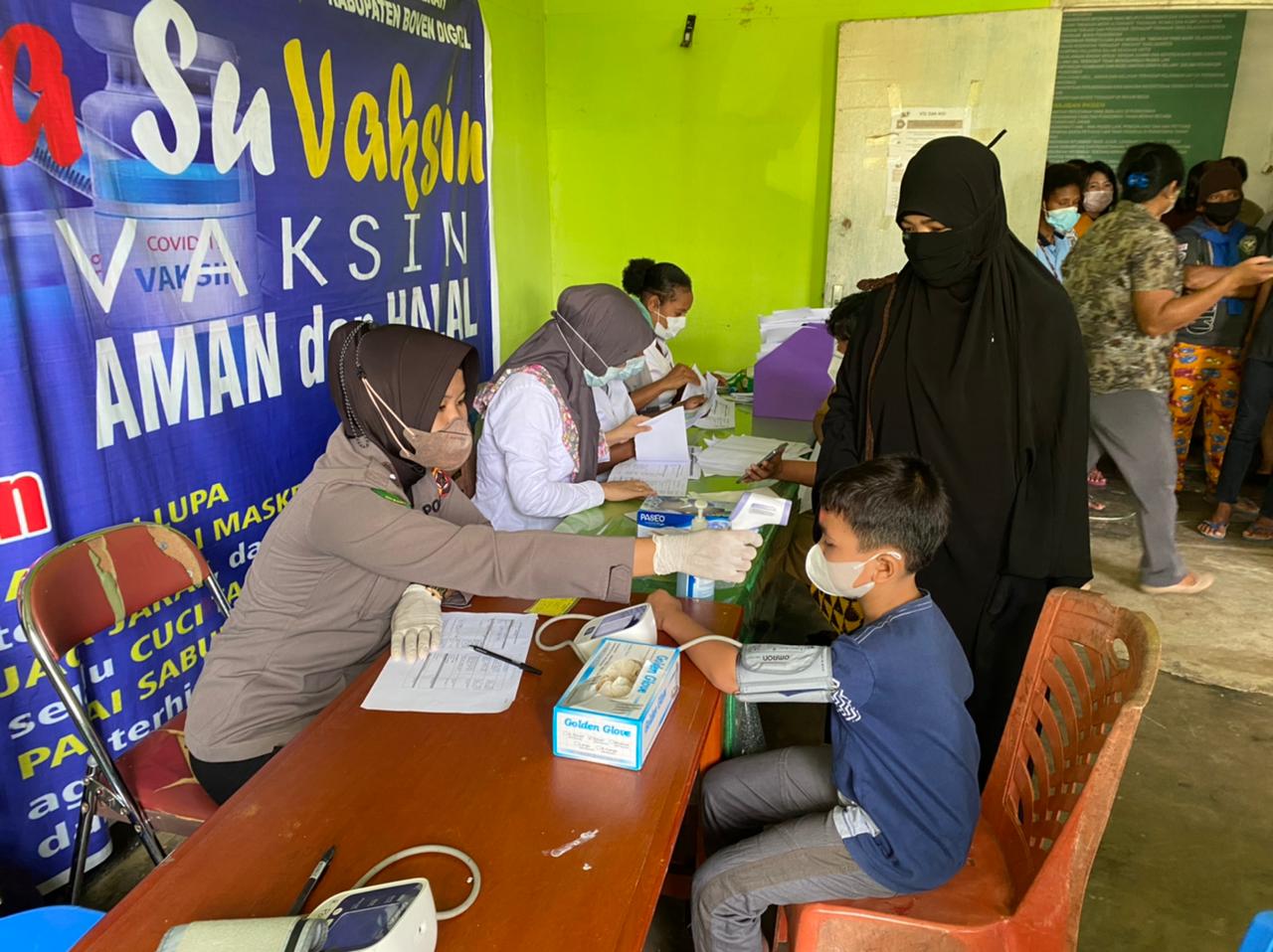 Polisi Dukung Percepatan Vaksinasi di Kabupaten Boven Digoel