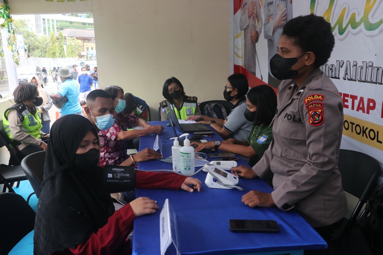 Hari Kesembilan Ops Ketupat Cartenz 2022, Gerai Vaksinasi Polda Papua Capai 650 Dosis