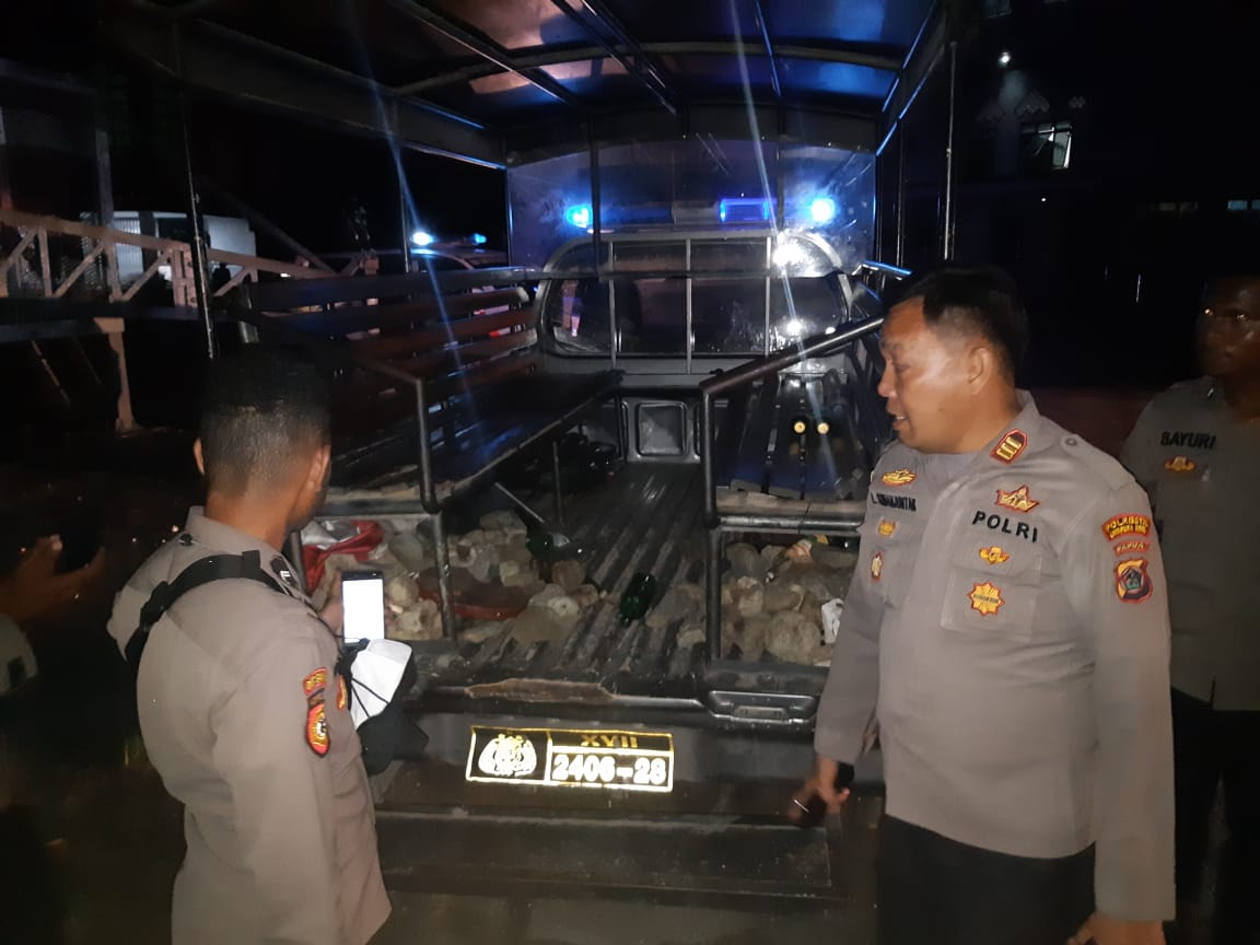 Polisi Gelar Patroli Gabungan Antasipasi Gangguan Kamtibmas di Kota Jayapura