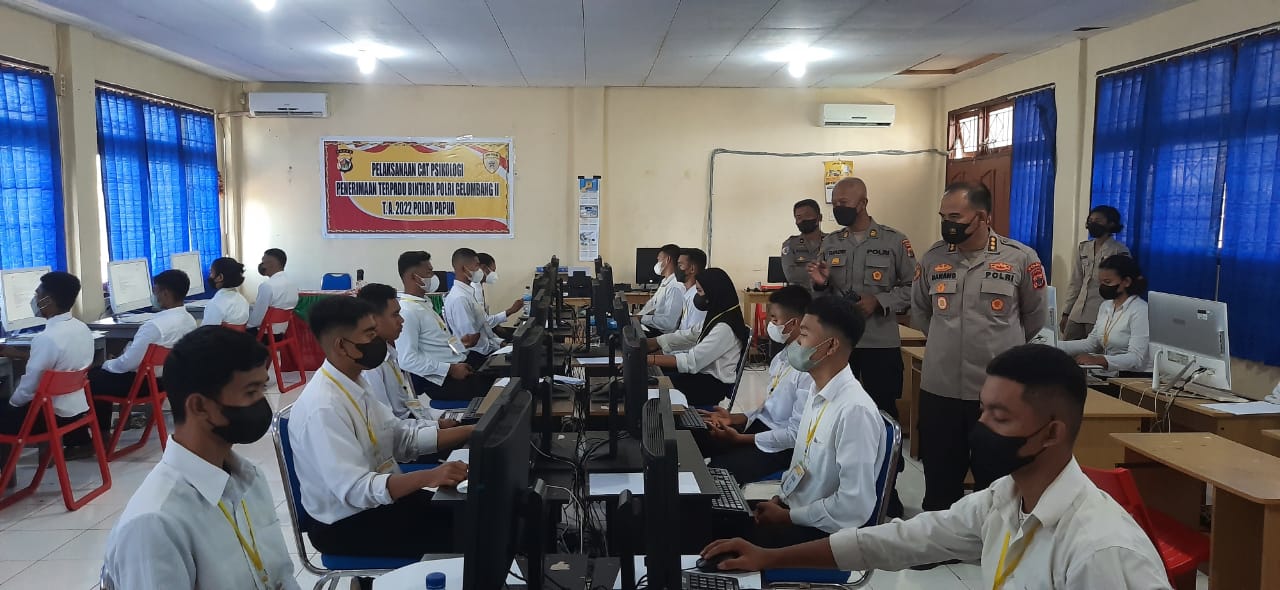 Polda Papua Gelar Ujian Psikologi Penerimaan Terpadu Bintara Polri Gelombang II T.A 2022