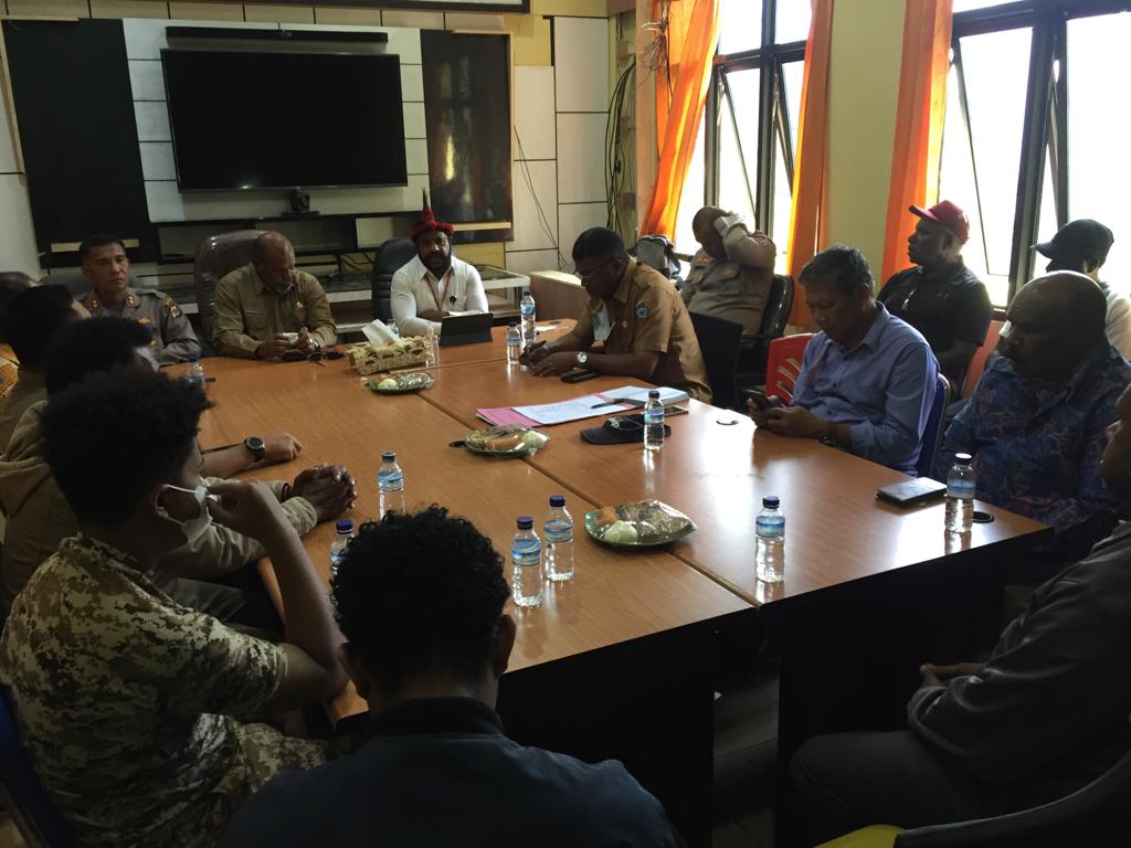 Kapolres Jayawijaya Bersama LMA Provinsi Papua Menggelar Rapat Kordinasi Menjelang Aksi Deklarasi Papua Damai