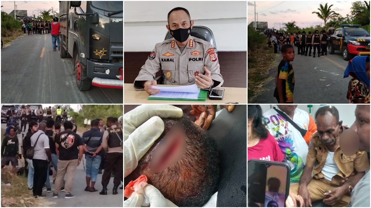 Polisi Bubarkan Aksi Pemalangan Jalan Oleh Sekelompok Masyarakat di Kabupaten Sarmi