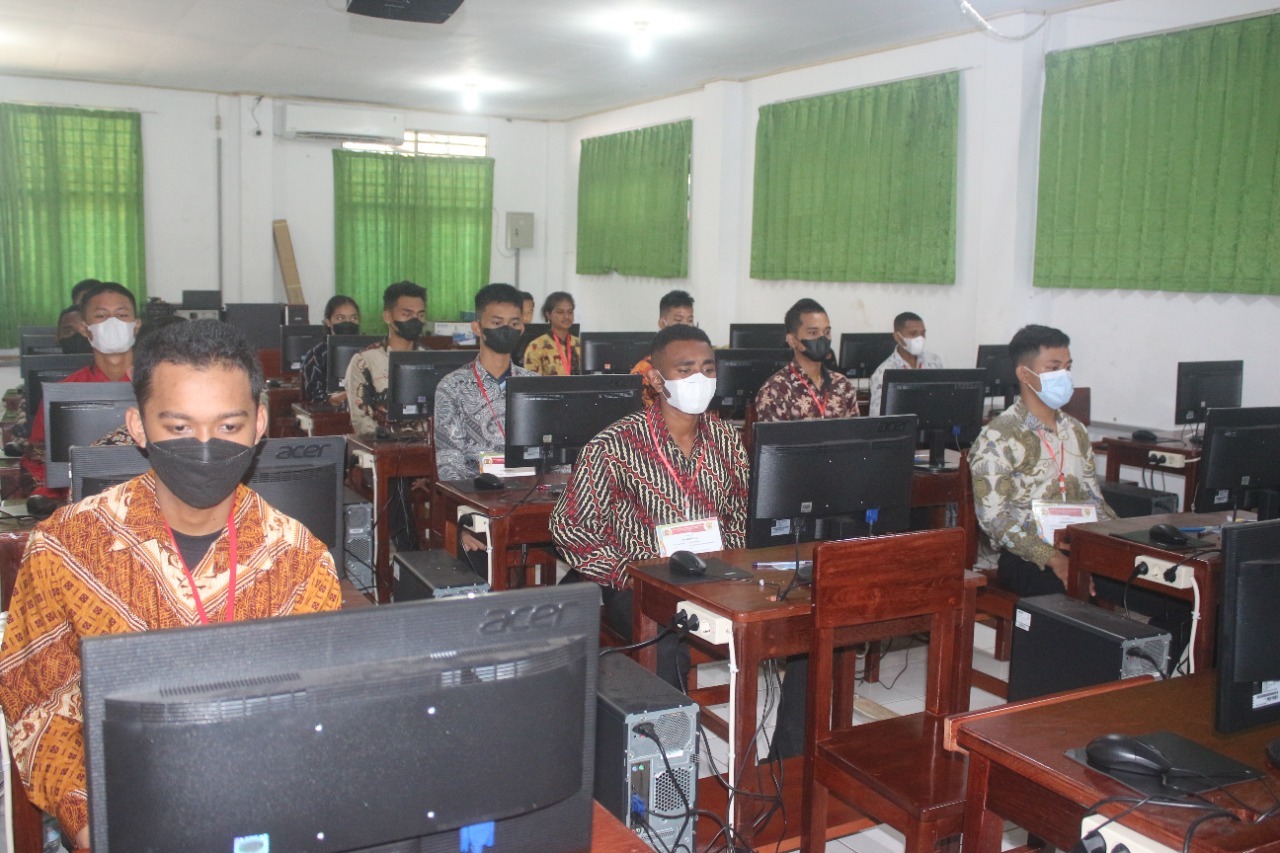 Biro SDM Polda Papua Gelar Gladi CAT Uji Akademik Seleksi Penerimaan Akpol T.A. 2022