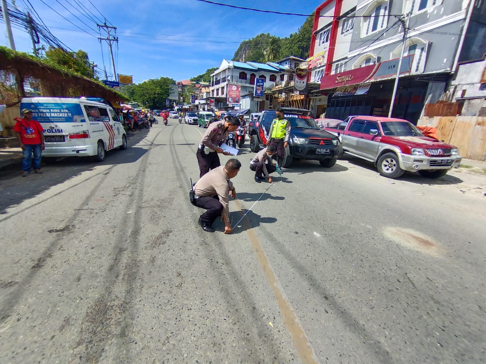 Polisi Tangani Kasus Kecelakaan Lalu Lintas di Depan Pelabuhan Kota Jayapura