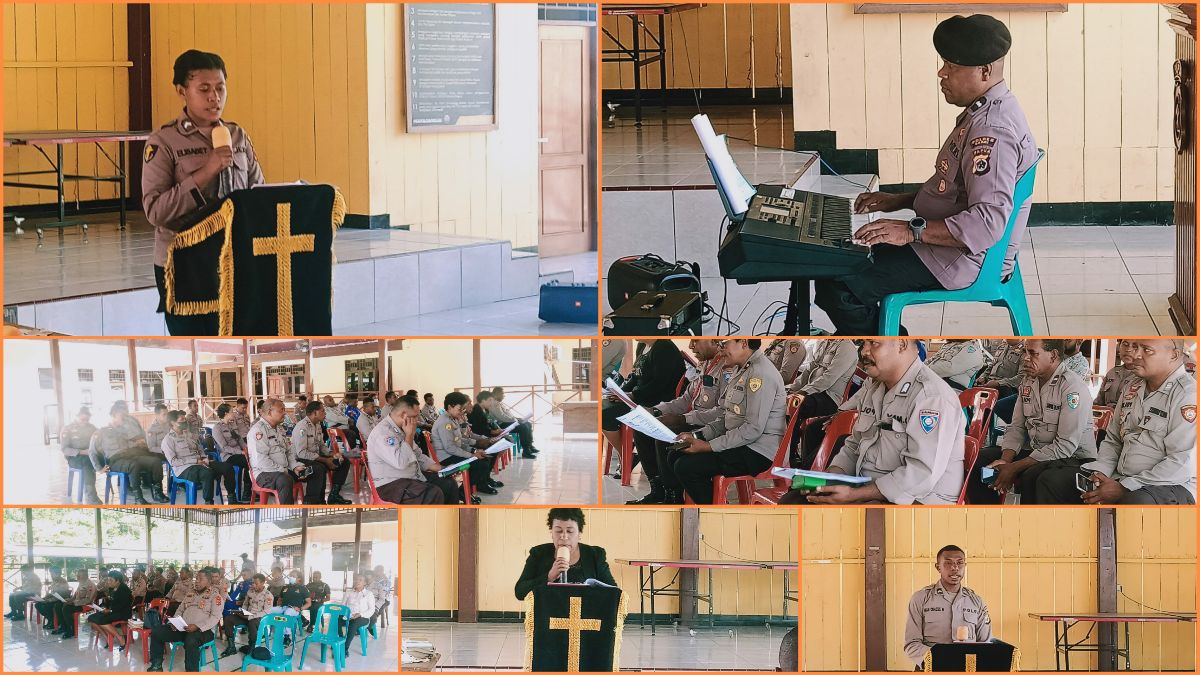 Perkuat Iman Personil, Polres Sarmi Gelar Ibadah Bintal