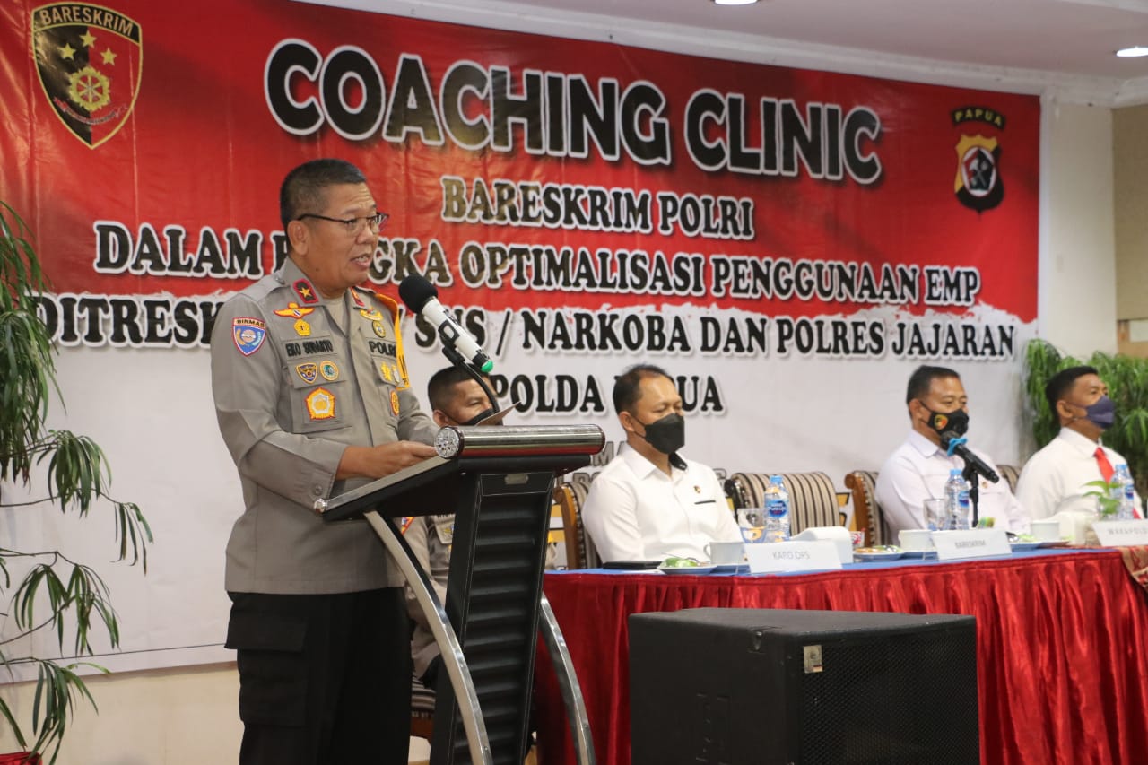 Wakapolda Papua Buka Kegiatan Coaching Clinic Bareskrim Polri