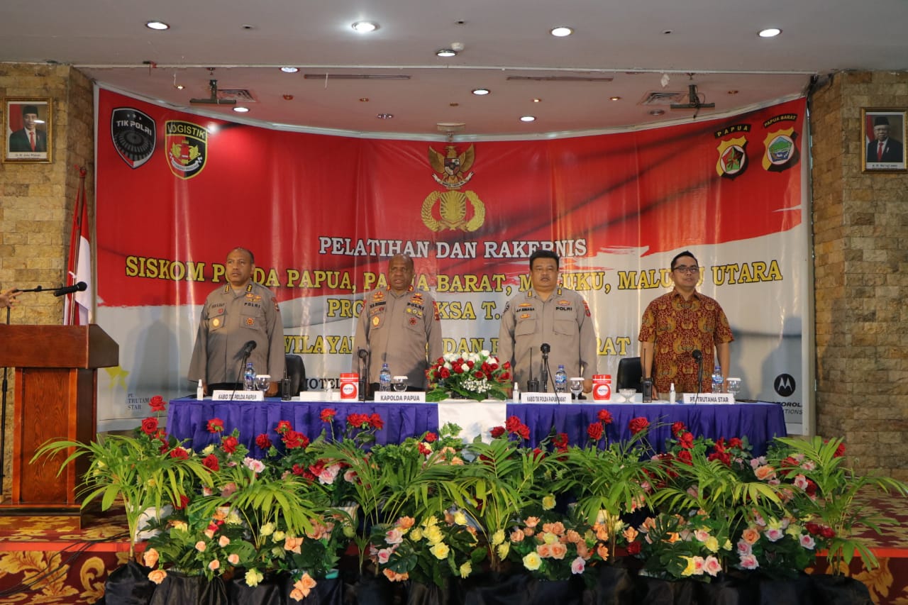 Polda Papua Laksanakan Pelatihan Dan Rakernis Siskom Polda Papua, Papua Barat, Maluku Utara