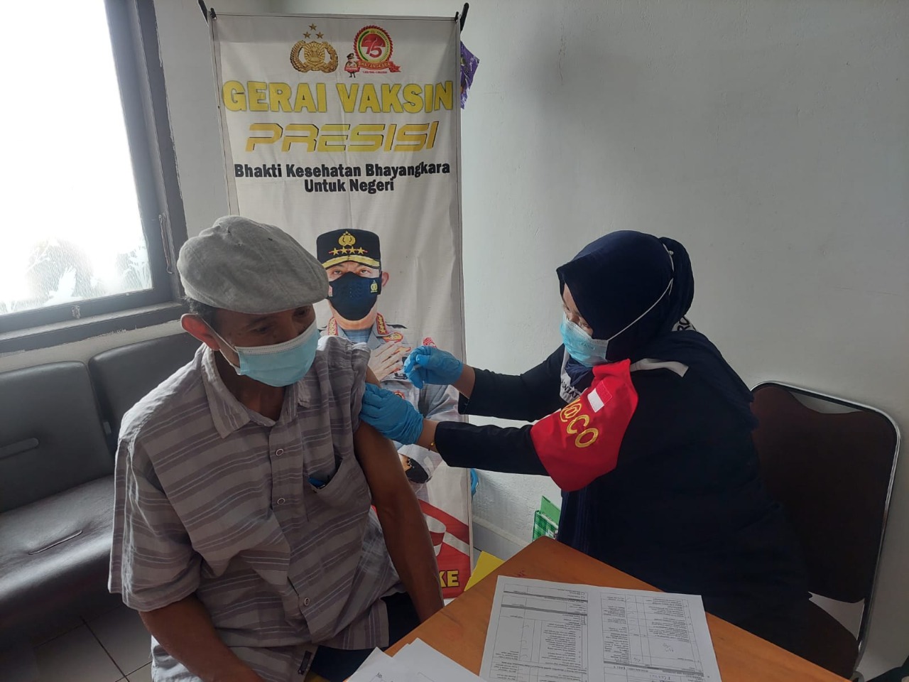 Kepolisian Resor Merauke Gelar Vaksinasi Presisi Baktikes Dalam Rangka HUT Bhayangkara ke 76