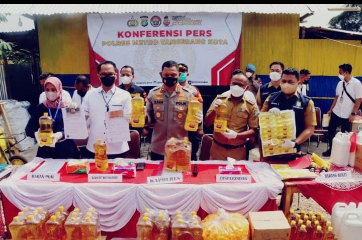 Polres Metro Tangerang Kota Ungkap Praktek Curang Minyak Goreng Curah Ilegal