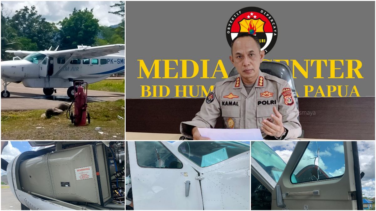 Kelompok Kriminal Bersenjata Tembak Pesawat Sam Air di Bandara Kenyam Kabupaten Nduga