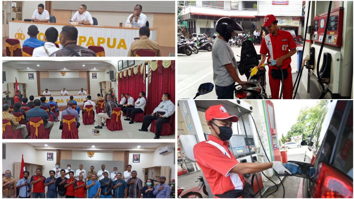 Dit Reskrimsus Polda Papua Awasi Antrean Pengisian BBM di SPBU Kota Jayapura