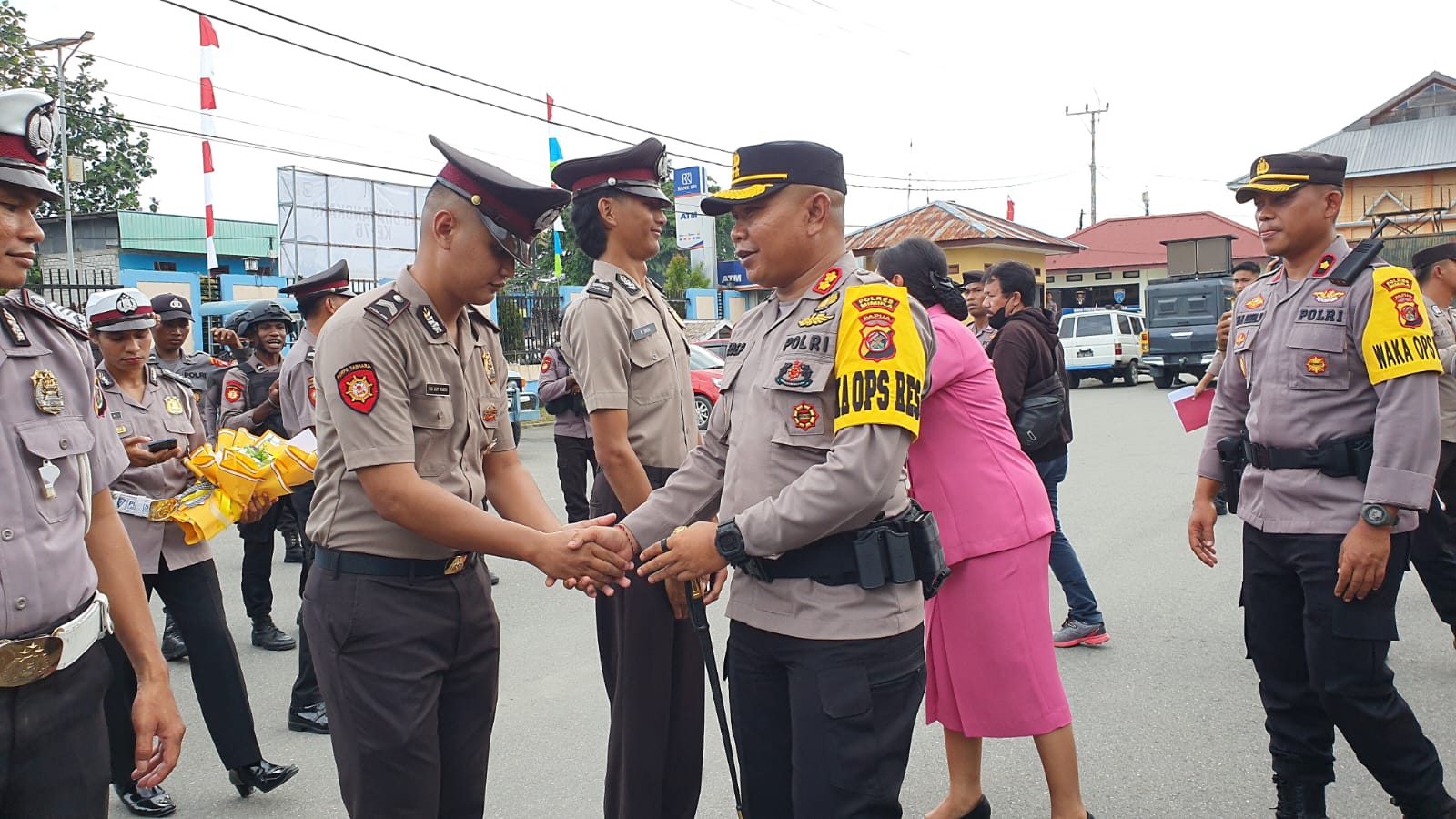 Upacara Korp Raport Kenaikan Pangkat Personil Polres Mimika