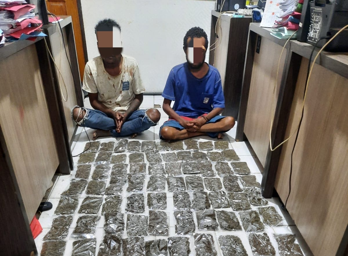 Polisi Berhasil Tangkap Dua Pelaku Penyalahgunaan Narkotika Ganja di Perbatasan RI-PNG