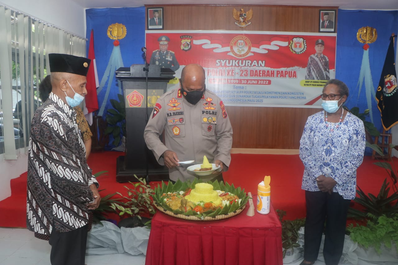 Kapolda Papua Hadiri Acara Syukuran Dalam Rangka HUT PP Polri Ke-23 Tahun 2022