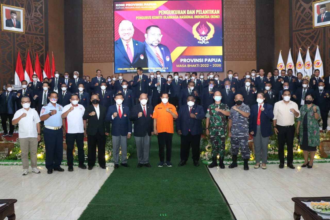 Wakapolda Papua Hadiri Pengukuhan dan Pelantikan Pegurus KONI Provinsi Papua
