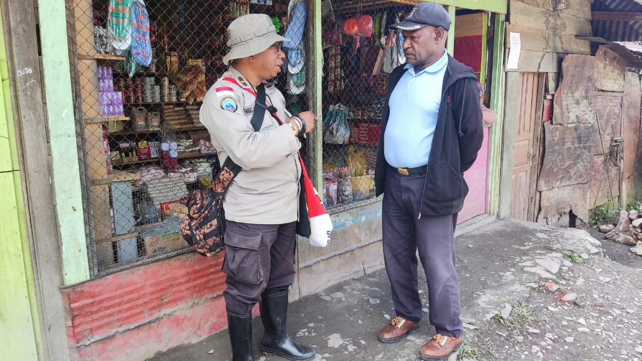 Ciptakan Kamtibmas yang Kondusif, Binmas Noken Sambangi Tokoh Masyarakat