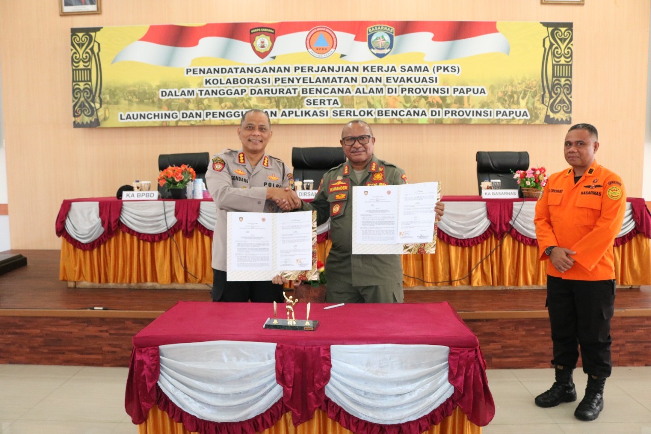 Penandatanganan Kerjasama (PKS) Kolaborasi Penyelamatan dan Evakuasi Dalam Tanggap Darurat Bencana Alam