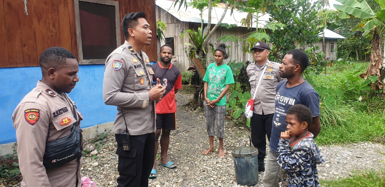 Bangun Komunikasi Yang Baik, Binmas Noken Yahukimo Sambangi Tokoh Masyarkat Suku Hubla