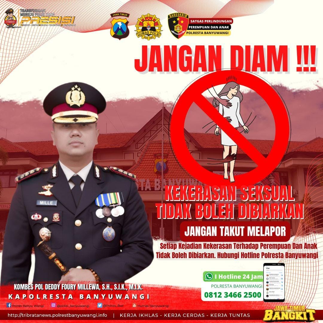 Hotline Laporan Kekerasan Seksual Polresta Banyuwangi