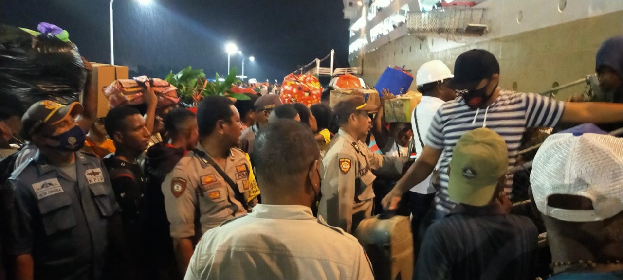 Ramai Arus Balik Peserta Sidang Sinode, Polres Biak Tingkatkan Pengamanan