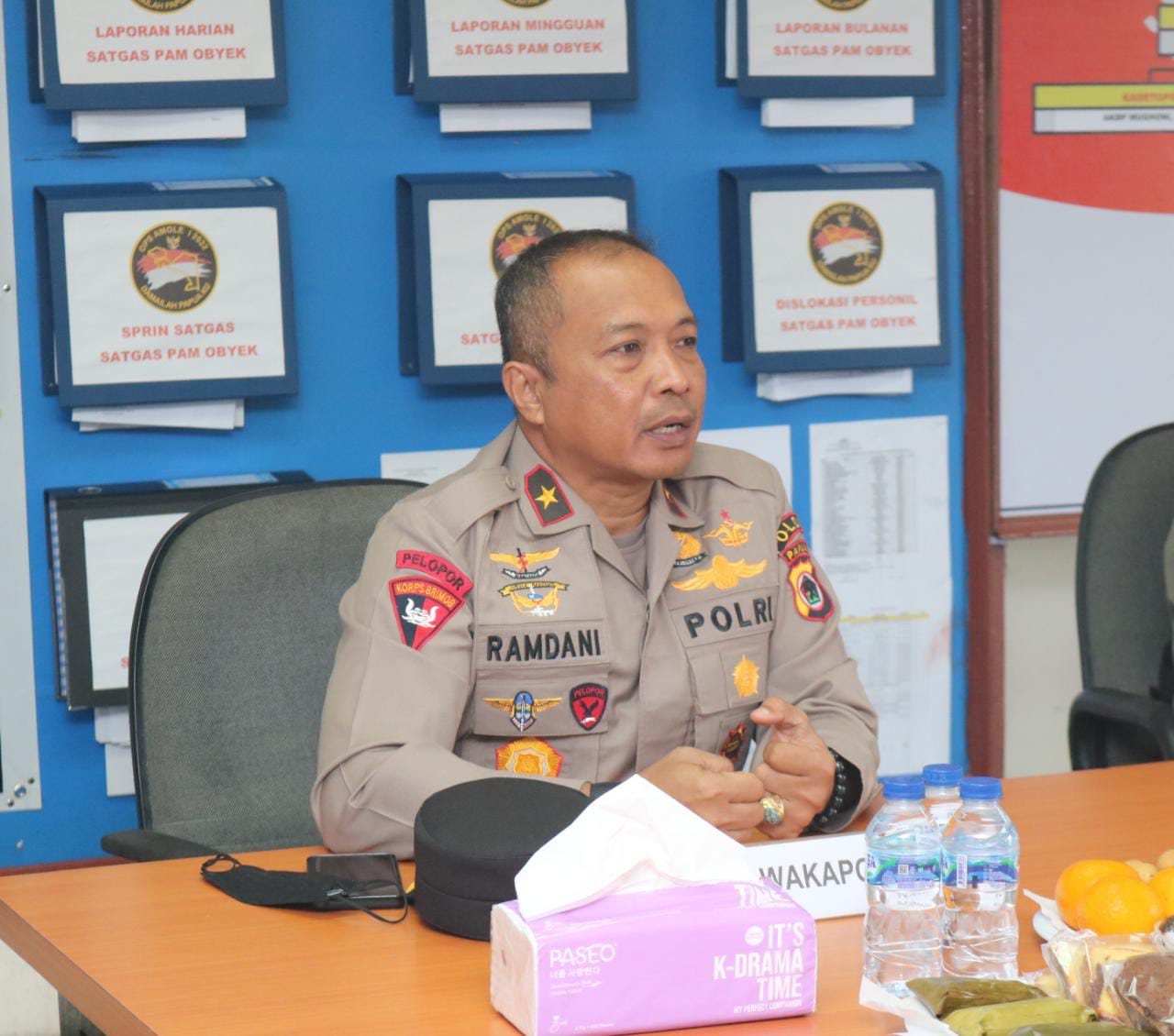 Wakapolda Papua Laksanakan Kunjungan Kerja di Mile Point Pos 39 Lowland Satgas Amole I 2022 BKO Polda Papua