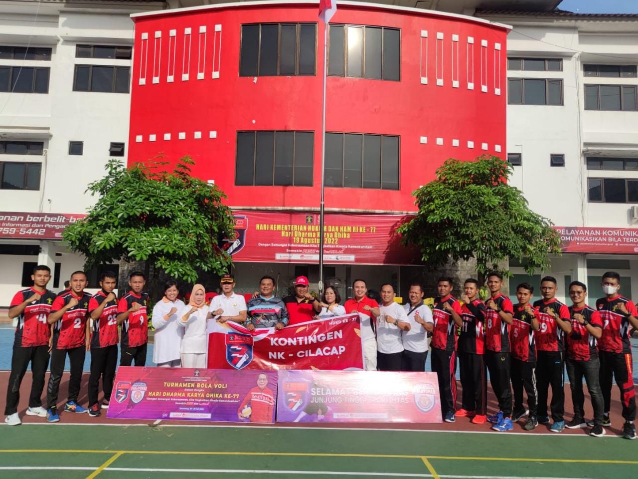 Semarakan HDKD ke 77 Kalapas Narkotika Kawal Kontingen NK Tanding Di Kanwil Jateng