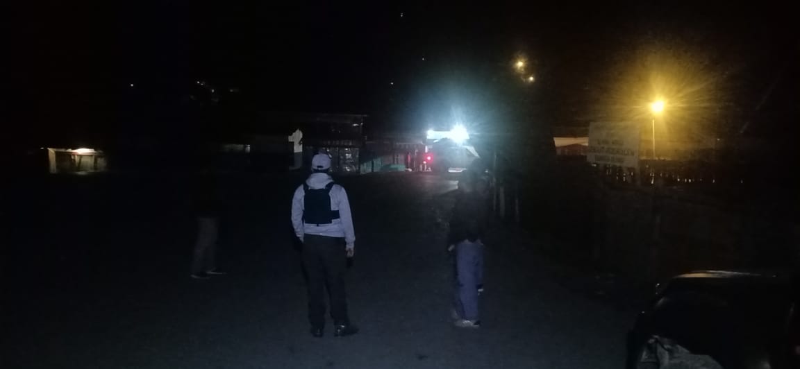 Jaga Kamtibmas Kondusif, Sat Samapta Polres Tolikara Laksanakan Patroli Malam