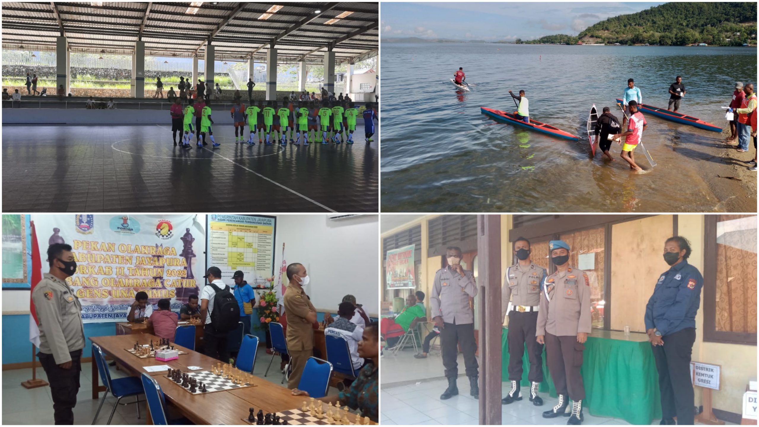 350 Personil Polres Jayapura Amankan Jalannya Pertandingan Porkab II Kabupaten Jayapura