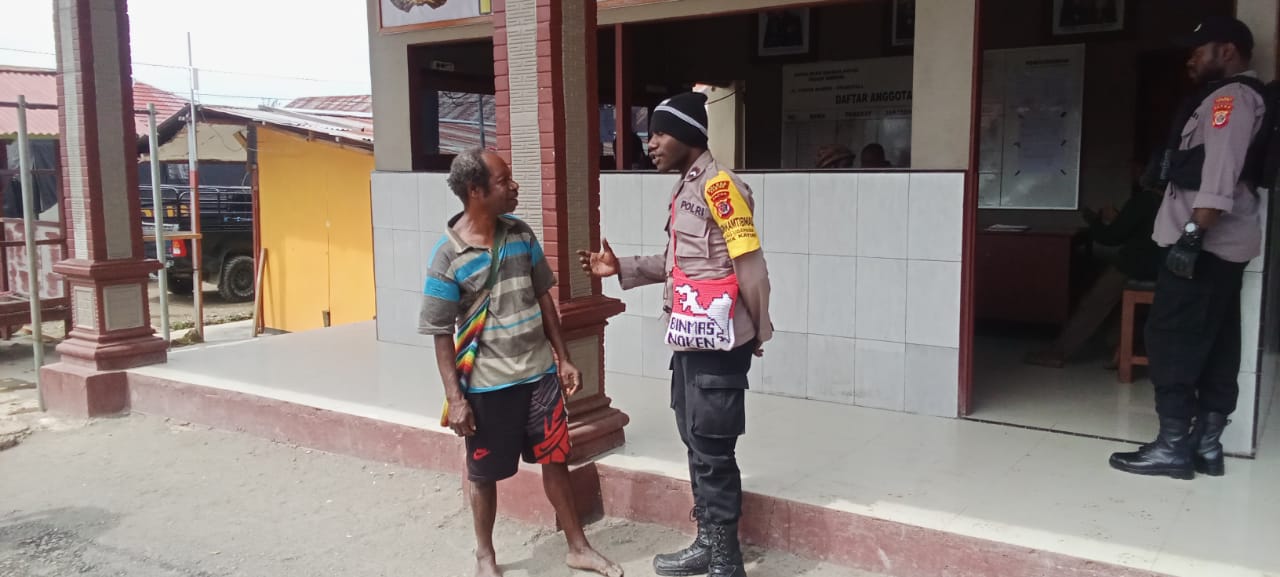 Binmas Noken Polri Gandeng Tokoh Kampung Untuk Himbau Kamtibmas