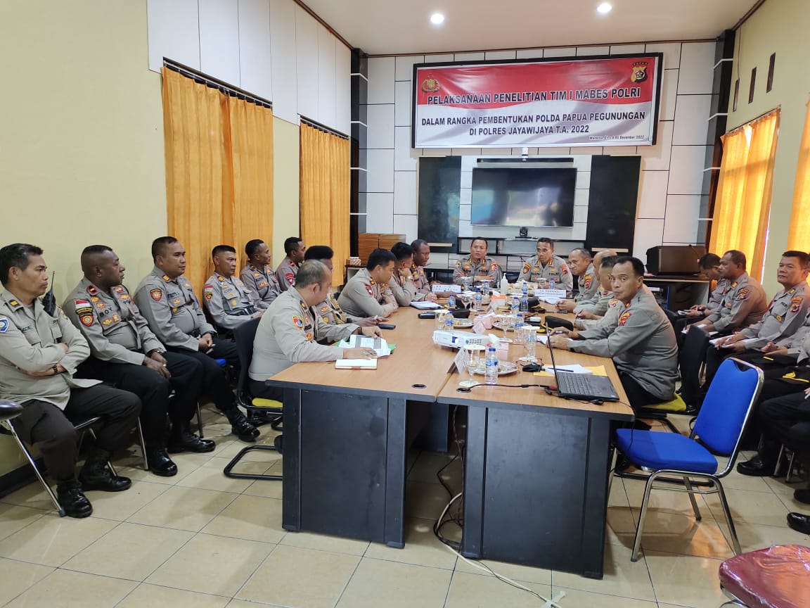Puslitbang Polri Gelar Penelitian di Papua, Bahas Kesiapan Pembentukan Mapolda Papua Pegunungan