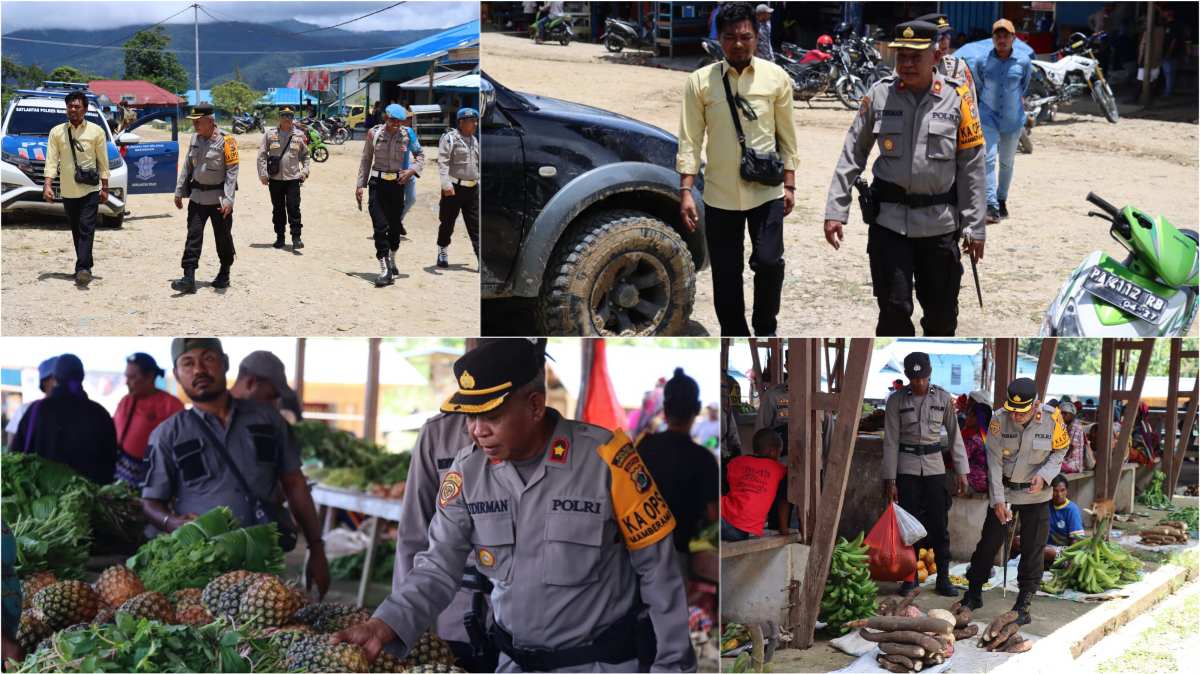 Blusukan ke Pasar Kapolres Mamberamo Tengah Sambangi Pedagan Pasar