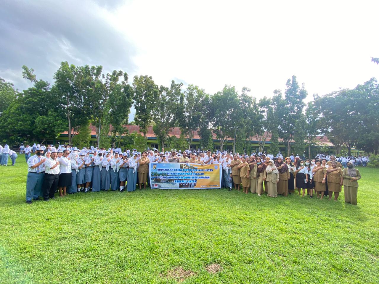 Dit Lantas Polda Papua Berikan Penyuluhan Tertib Berlalu Lintas di SMK N 2 Kotaraja